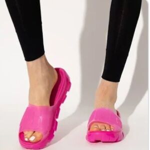 New Ugg Women's Jella Clear Slide hot pink size 10